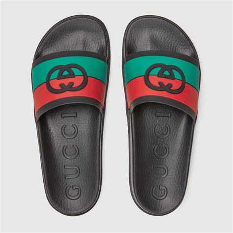 someone wearin gucci slides|men gucci slides on sale.